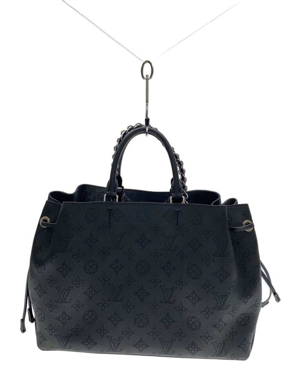LOUIS VUITTON Bella Tote Mahina Leather Black All over